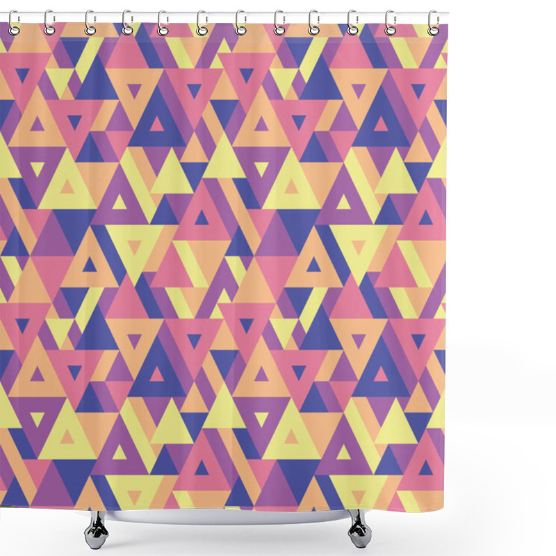 Personality  Abstract Geometric Background - Seamless Vector Pattern For Presentation, Booklet, Website And Other Design Project. Seamless Vector Background. Triangles Background. Shower Curtains