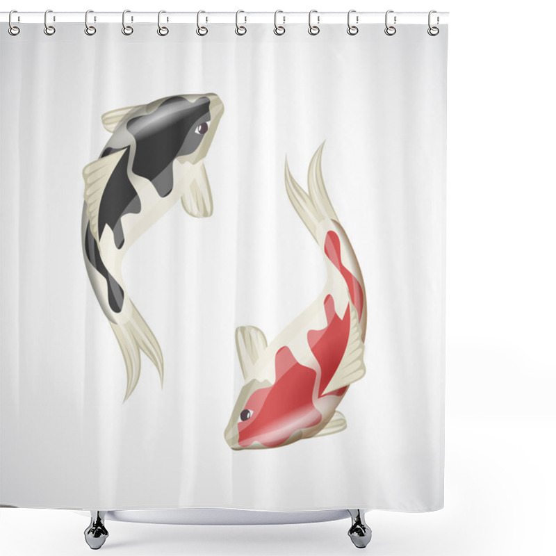 Personality  Koi Fish Illustration Shower Curtains