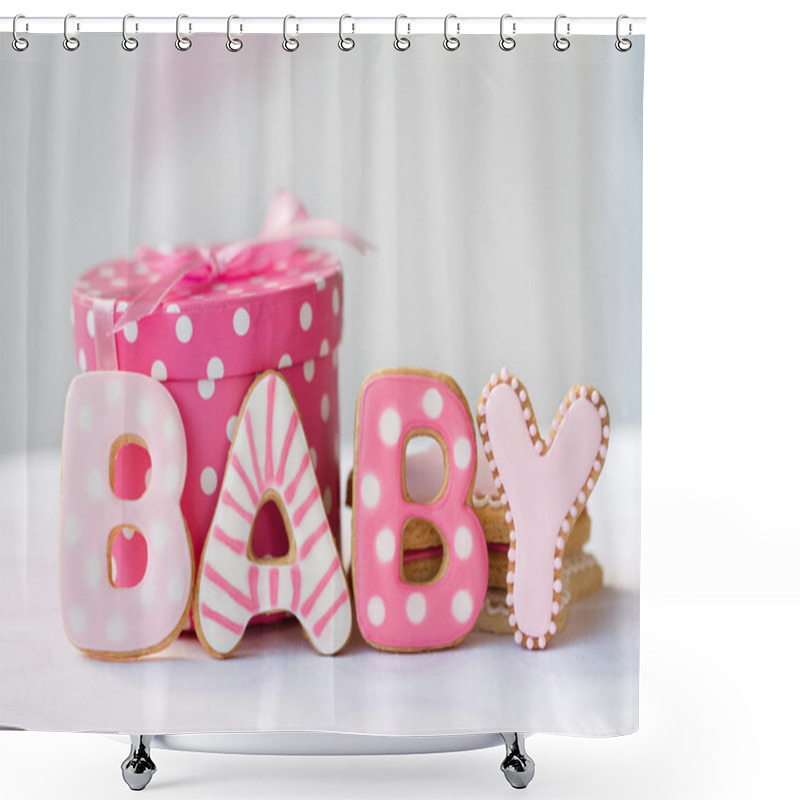 Personality  Baby Shower Cookies Shower Curtains