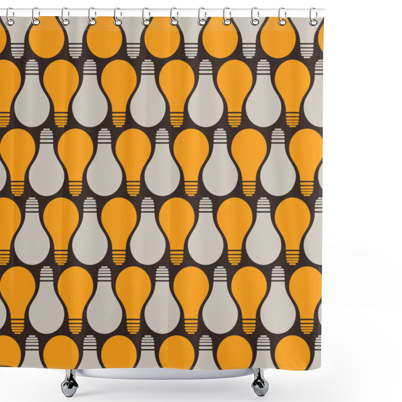 Personality  Retro Bulb Pattern Background Shower Curtains