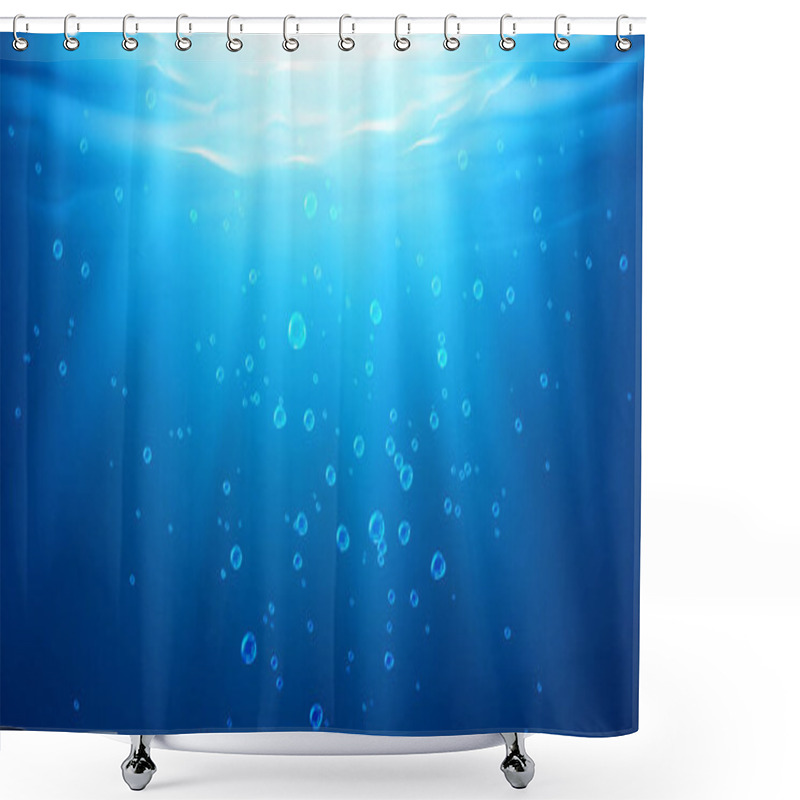 Personality  Underwater Background, Water Surface, Ocean Or Sea Shower Curtains