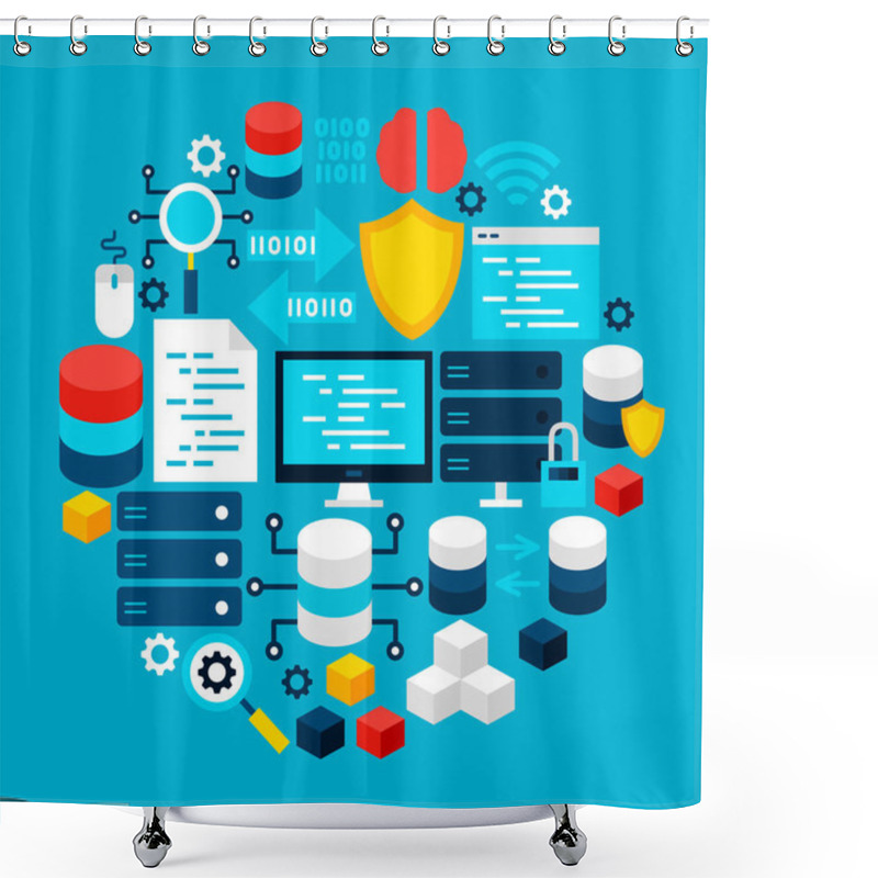 Personality  Data Science Circle Concept Shower Curtains