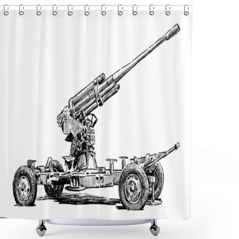 Personality  Old Artillery Shower Curtains