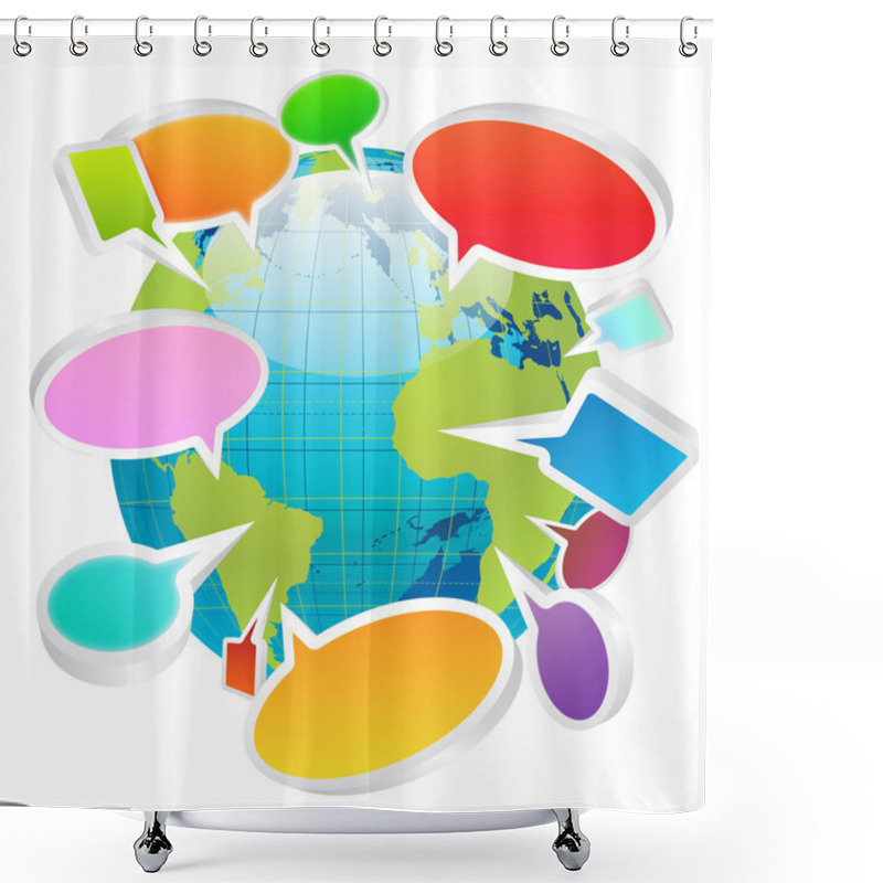 Personality  Social Media Chat Bubbles Shower Curtains