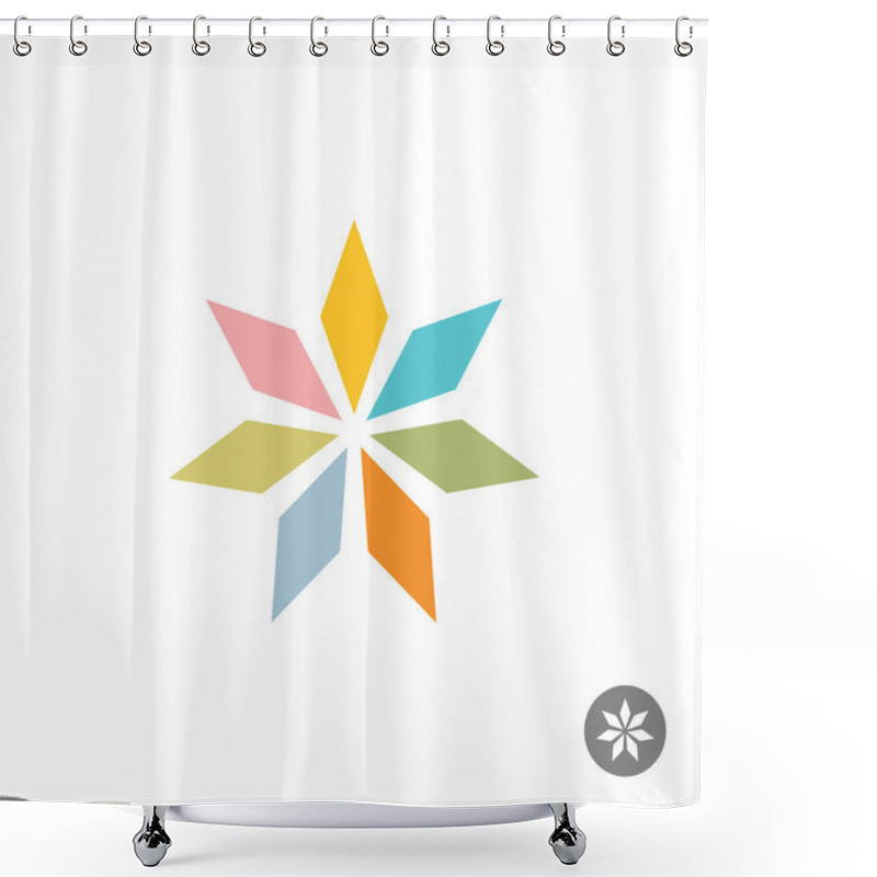 Personality  Seven Rhombus Leaves Shower Curtains