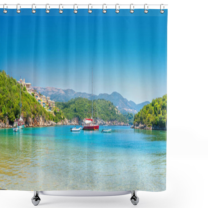 Personality  Yachts In The Harbor Of The Resort Part Of The Italian Coast Shower Curtains