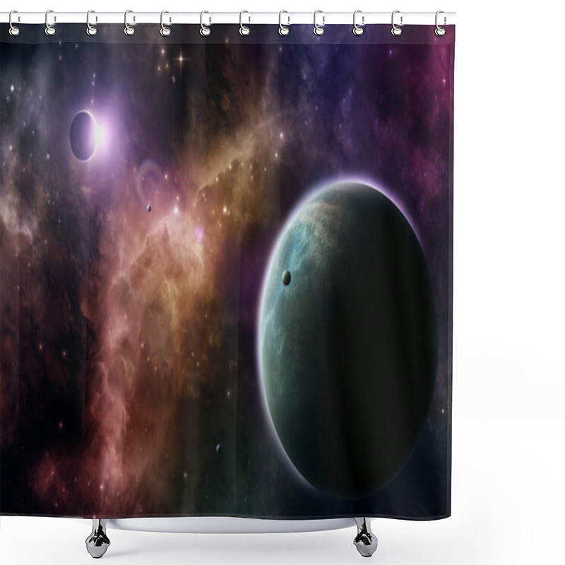 Personality  Space Background Shower Curtains