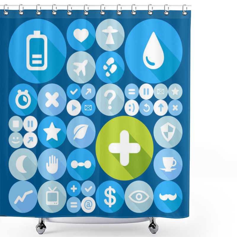 Personality  Simple Round Icons Shower Curtains