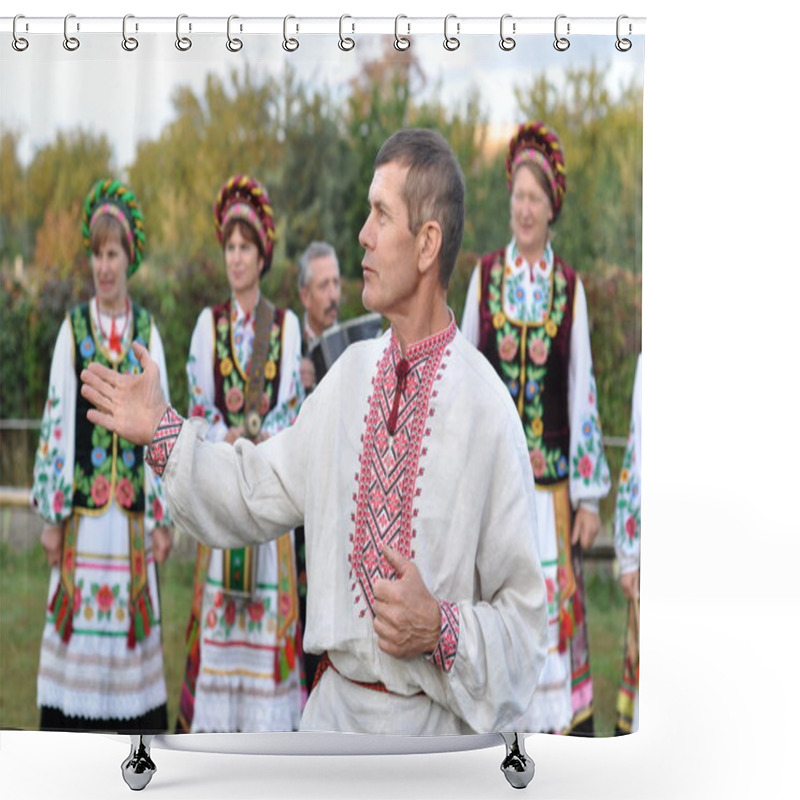 Personality  Ukrainian Folk Group In Costumes Shower Curtains