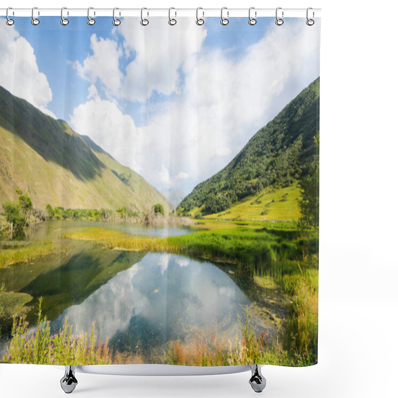 Personality  Swamp View, Nature Background, Travel Destination In Georgia. Pound And Swamp. Shower Curtains