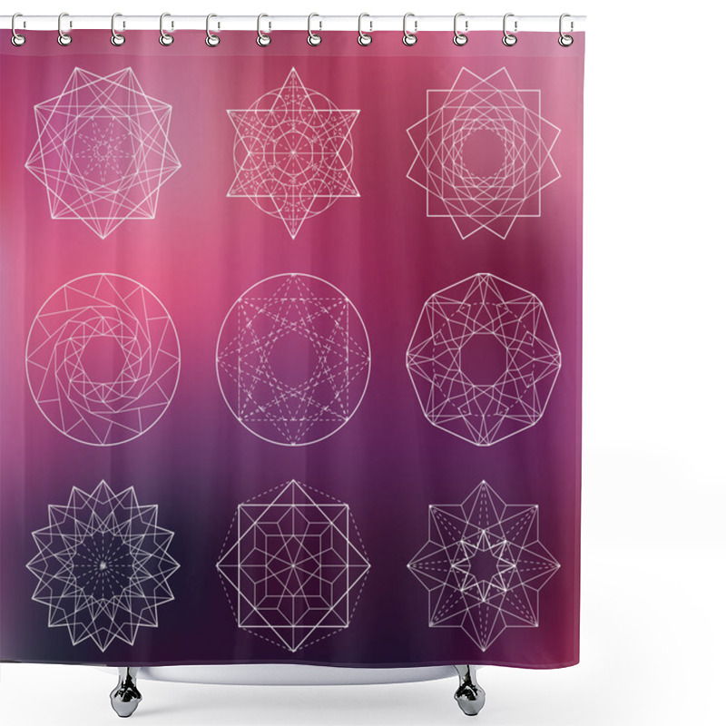 Personality  Sacred Geometry Set Shower Curtains