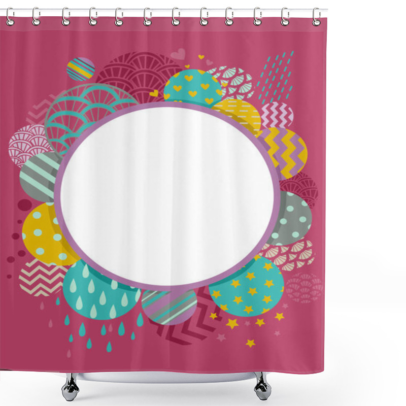 Personality  Abstract Frame Shower Curtains