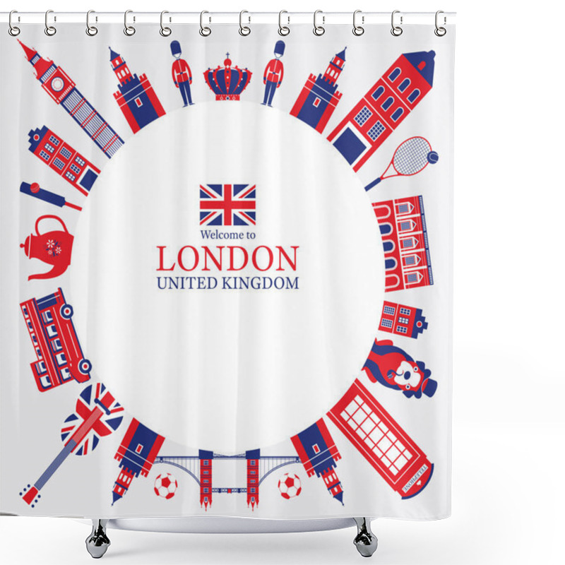 Personality  London, England And United Kingdom Tourist Attractions Frame Shower Curtains