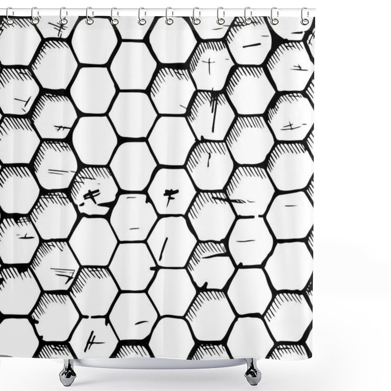 Personality  Simple Honeycomb Pattern Shower Curtains