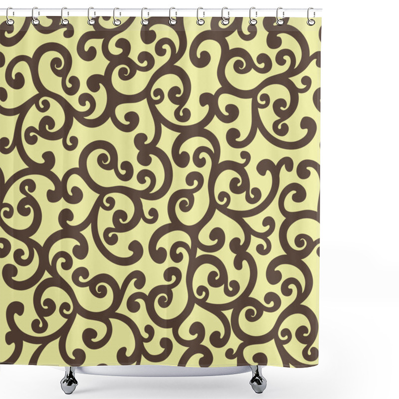 Personality  Seamless Curls Shower Curtains