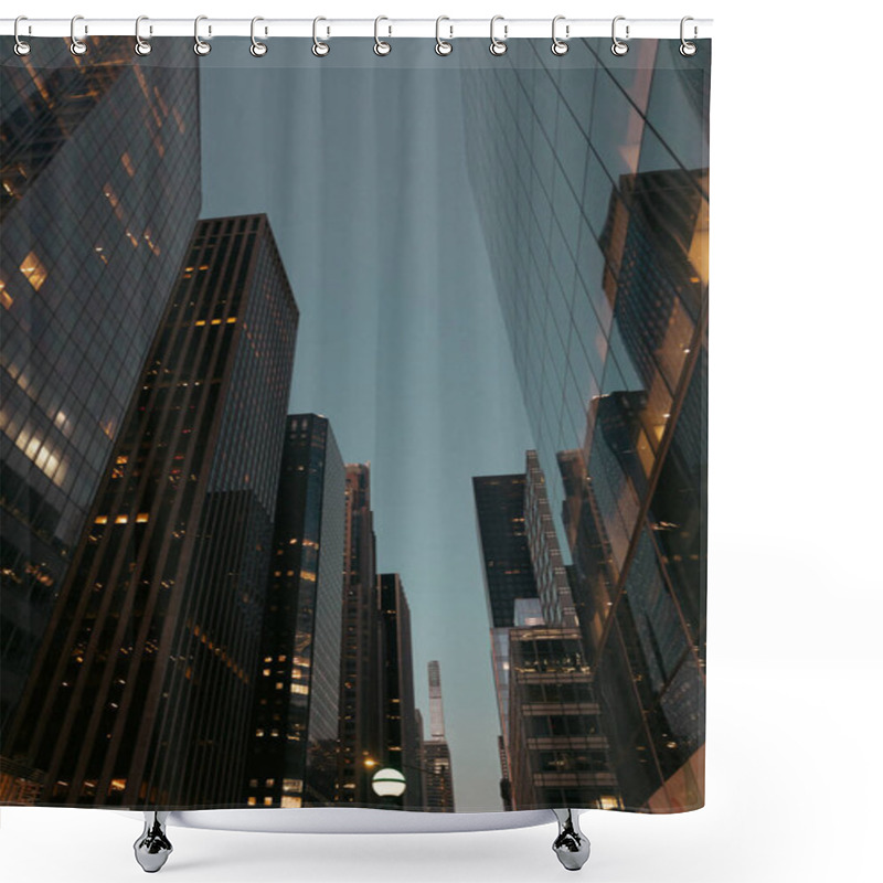 Personality  Low Angle View Of Buildings In Midtown Of New York City Shower Curtains