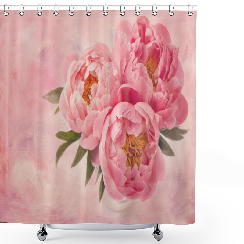 Personality  Peony Flowers Shower Curtains