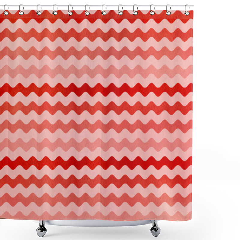 Personality  Wavy Striped Background. Shower Curtains