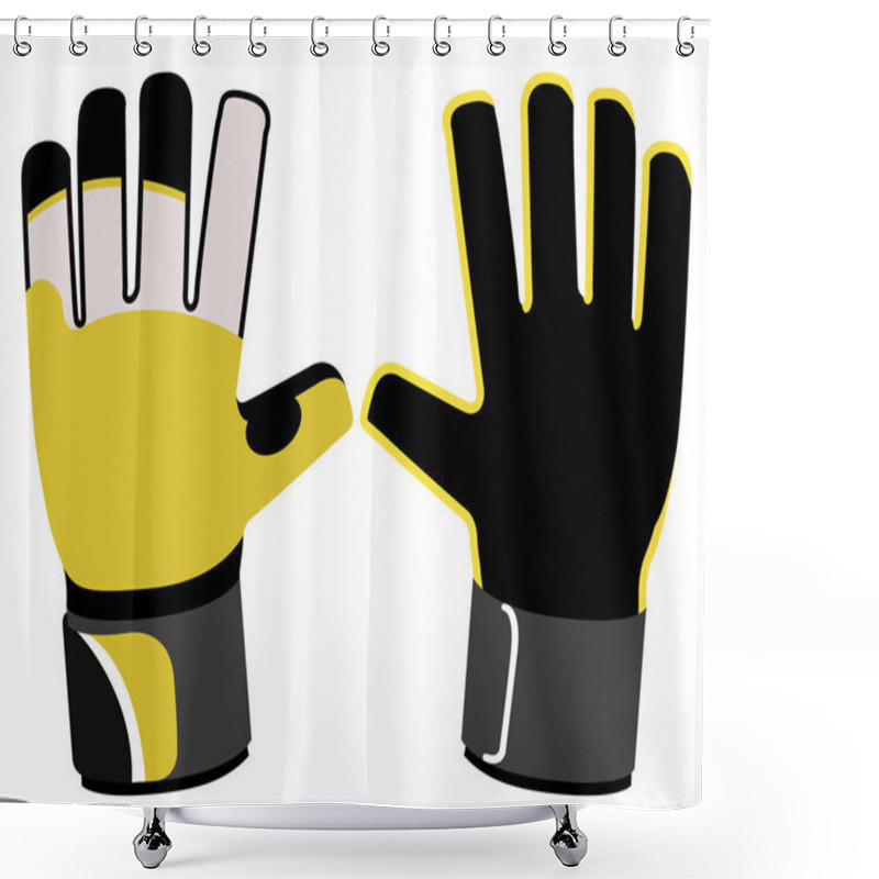 Personality  Isolated Goalkeeper Gloves Icon Shower Curtains