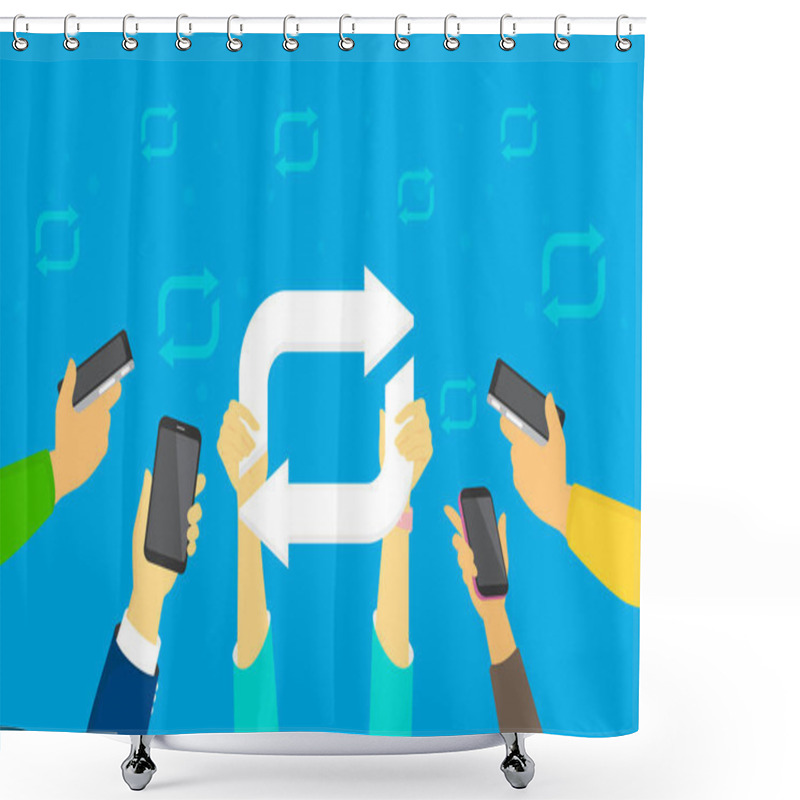 Personality  Repost Concept Vector Illustration Shower Curtains