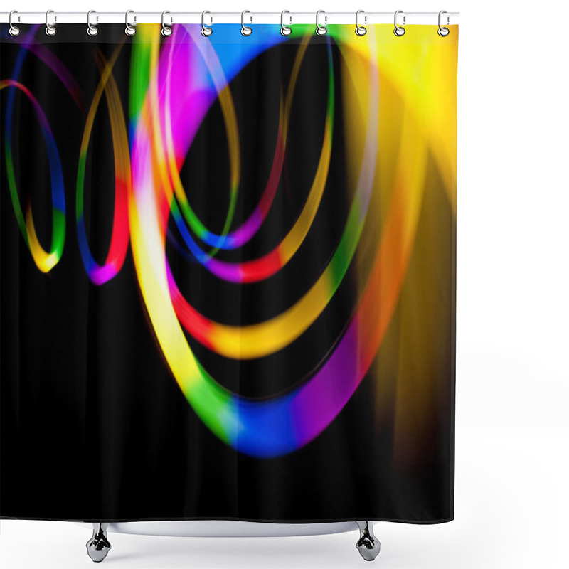 Personality  Abtract Light Trails Blur Shower Curtains