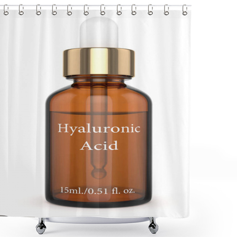 Personality  3d Render Of Hyaluronic Acid Bottle With Dropper Shower Curtains