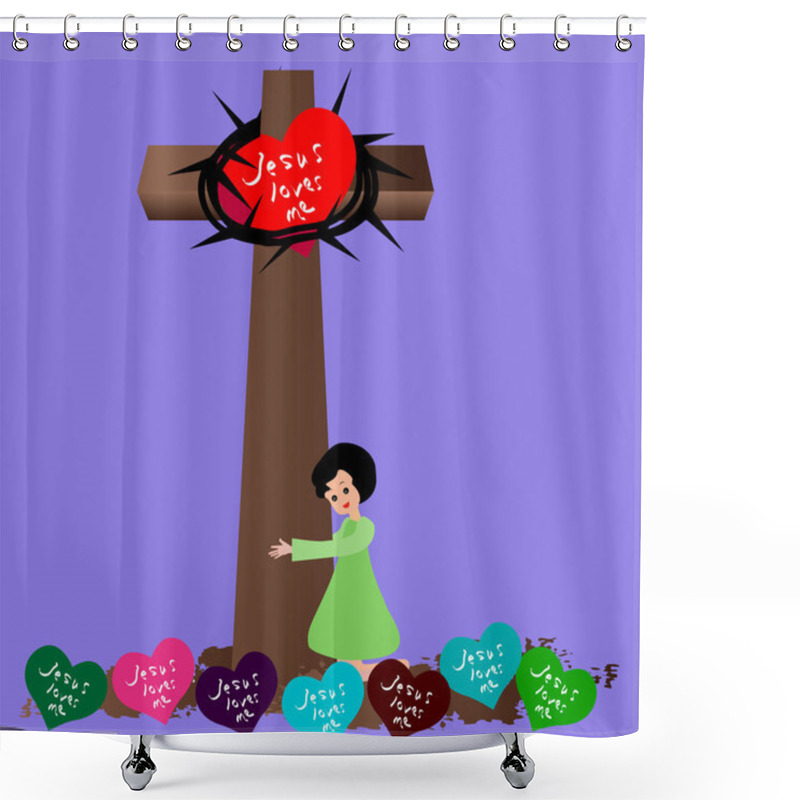 Personality  Jesus Loves Me Shower Curtains