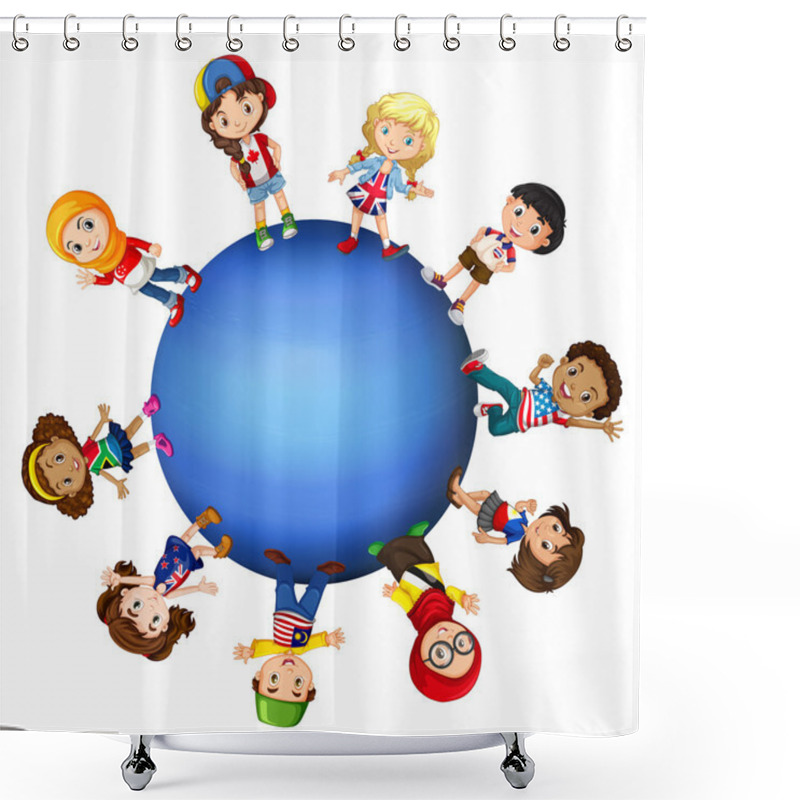 Personality  Children Around The World Shower Curtains