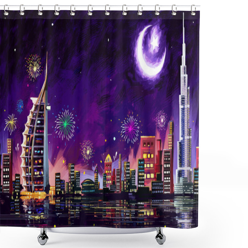 Personality  Eid Celebration Dubai Shower Curtains