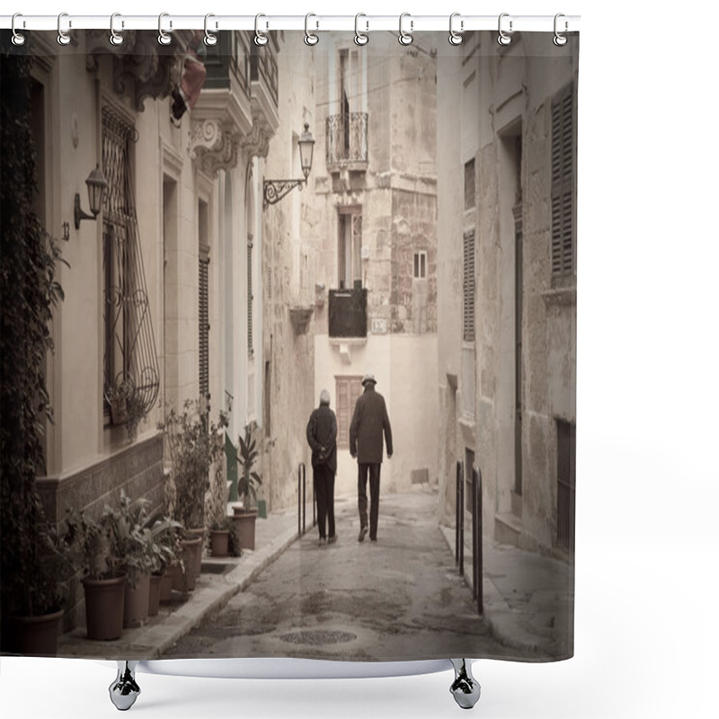 Personality  Retro Photo Of Old Narrow Street Shower Curtains