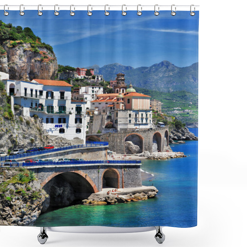 Personality  Stanning Amalfi Coast - Atrani Village Shower Curtains