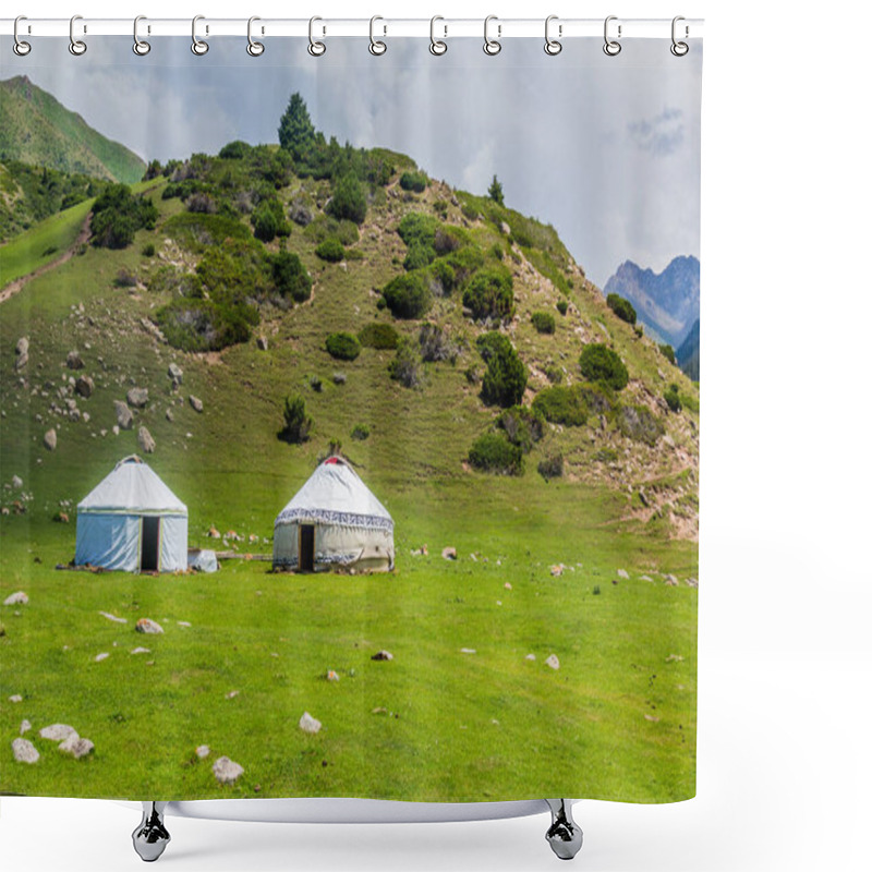 Personality  Yurts In Jeti Oguz Valley, Kyrgyzstan Shower Curtains