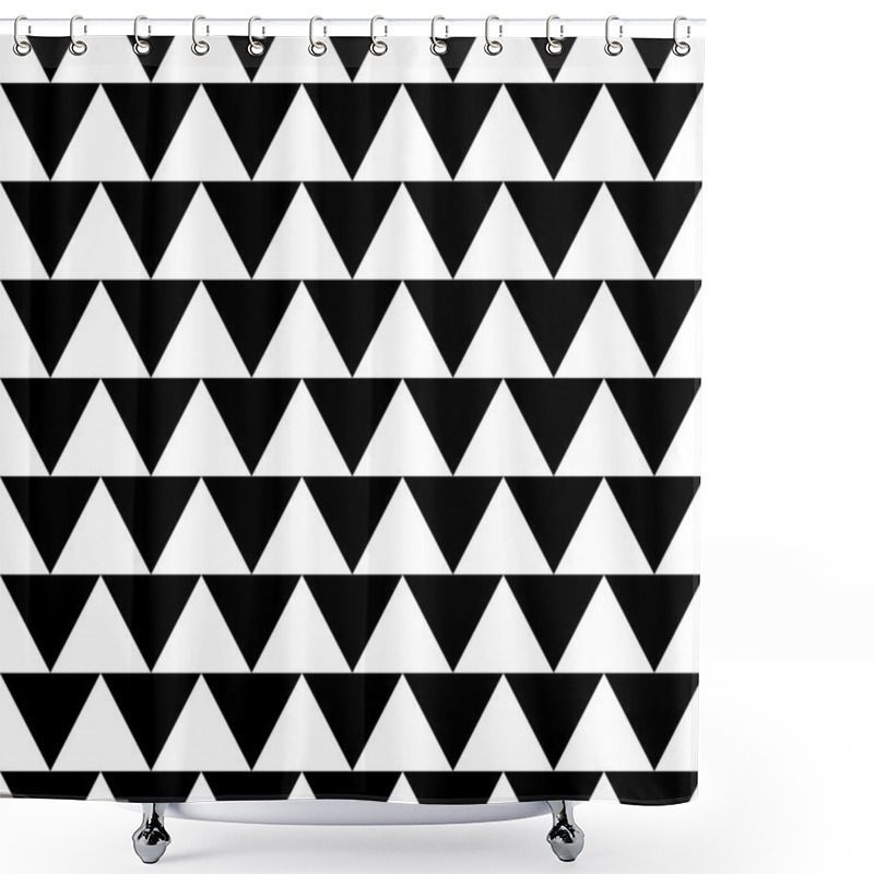 Personality  Abstract Triangles Pattern Shower Curtains