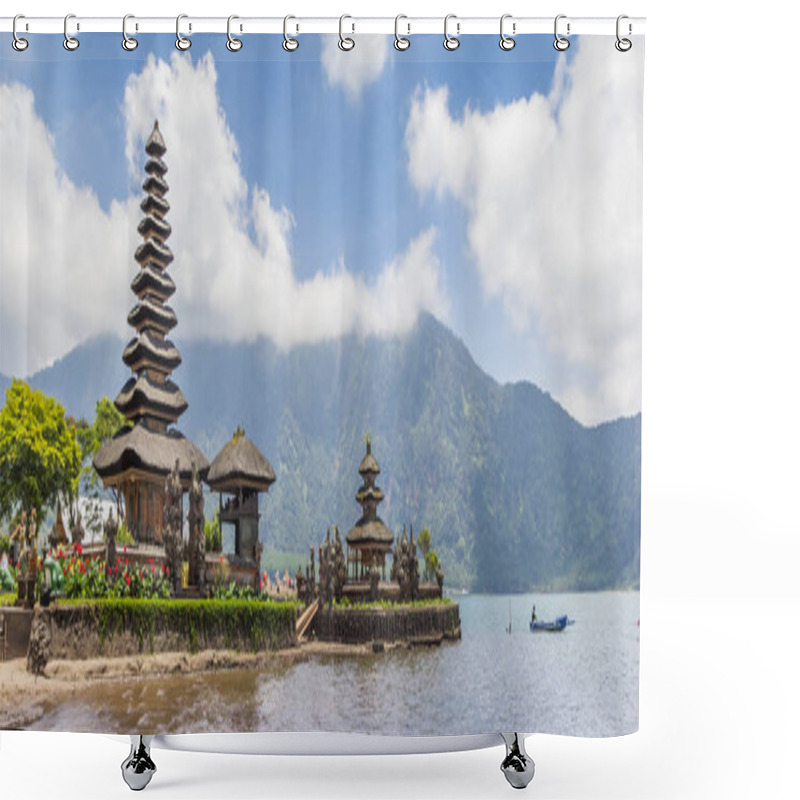 Personality  Panorama Of The Ulun Danu Temple On Bali, Indonesia Shower Curtains