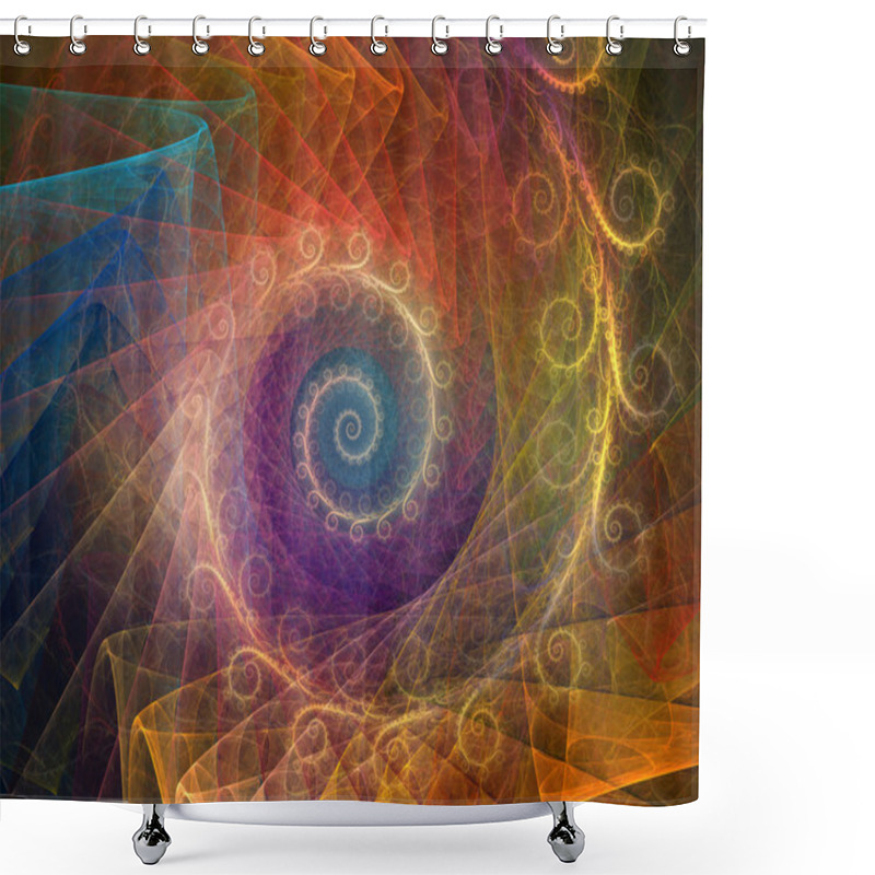 Personality  Spiral Background Shower Curtains