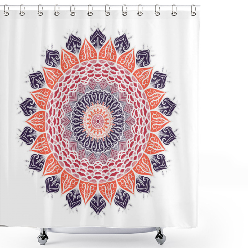 Personality  Mandala Line Template Shower Curtains