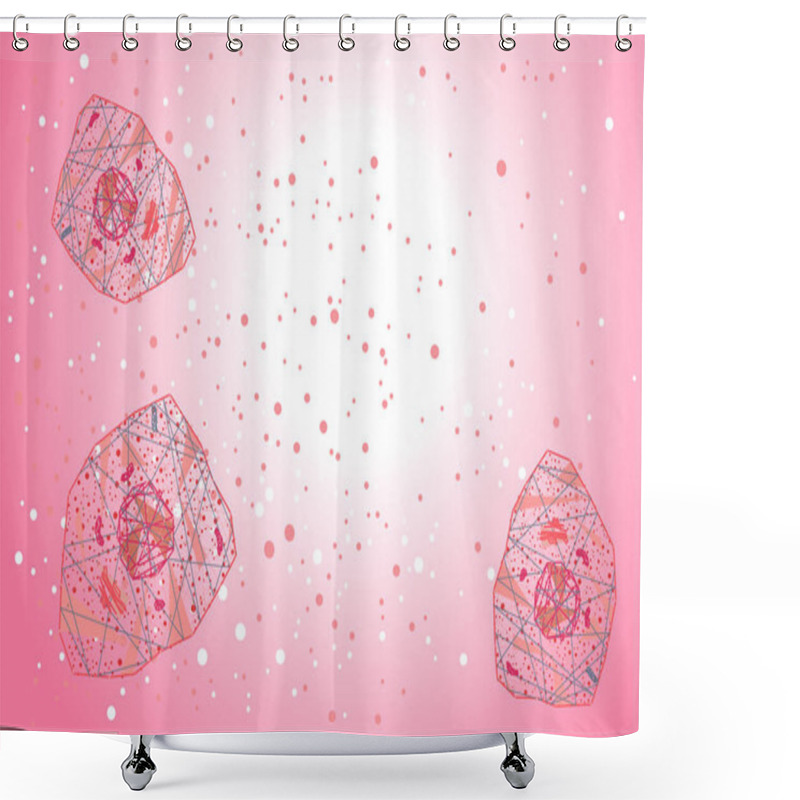 Personality  Cytokine Storm Cell Signalling Vector Horizontal Background Shower Curtains