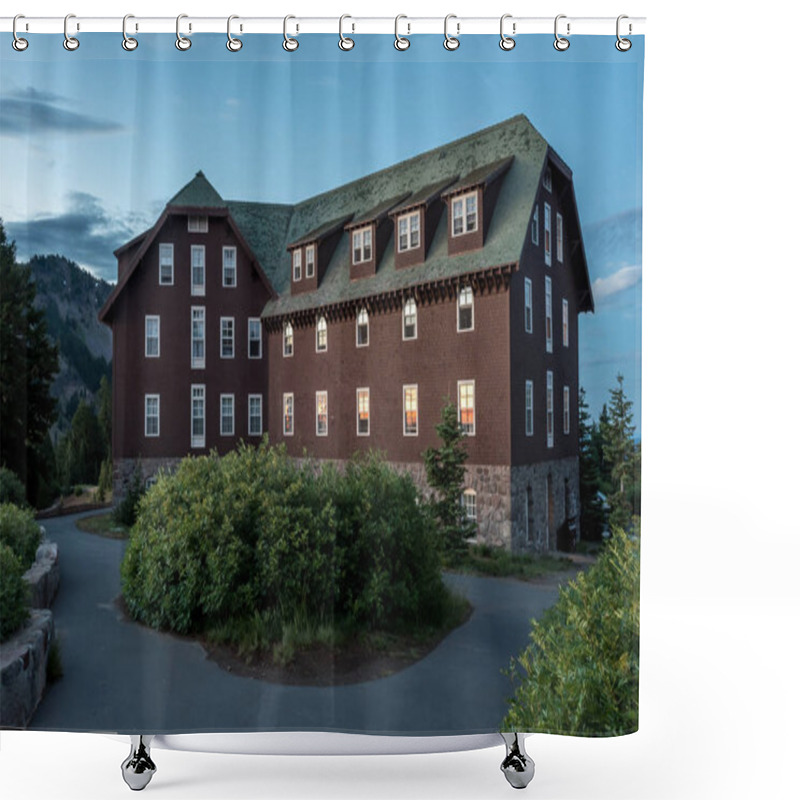 Personality  Crater Lake Lodge At Sun Rise Shower Curtains