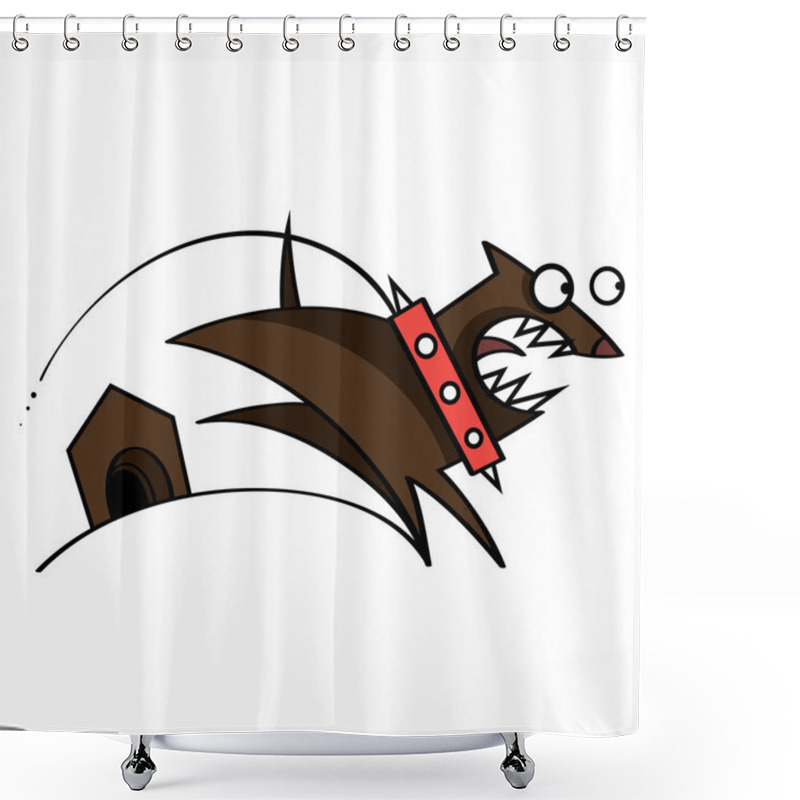 Personality  Barking Dog Shower Curtains