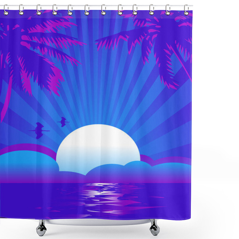 Personality  Summer Tropical Night Shower Curtains