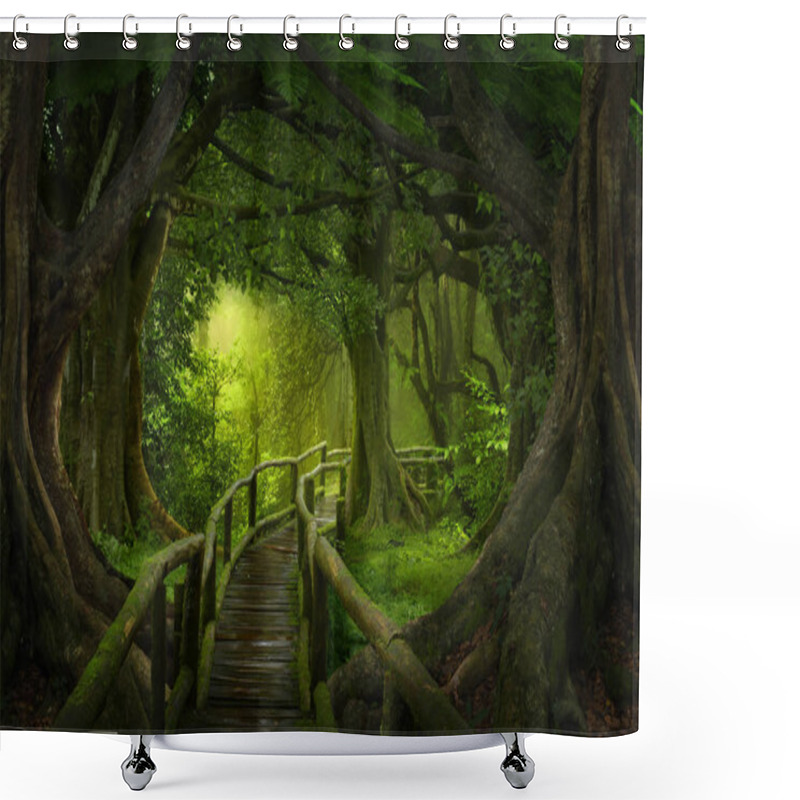 Personality  Asian Rainforest Jungle In August Shower Curtains