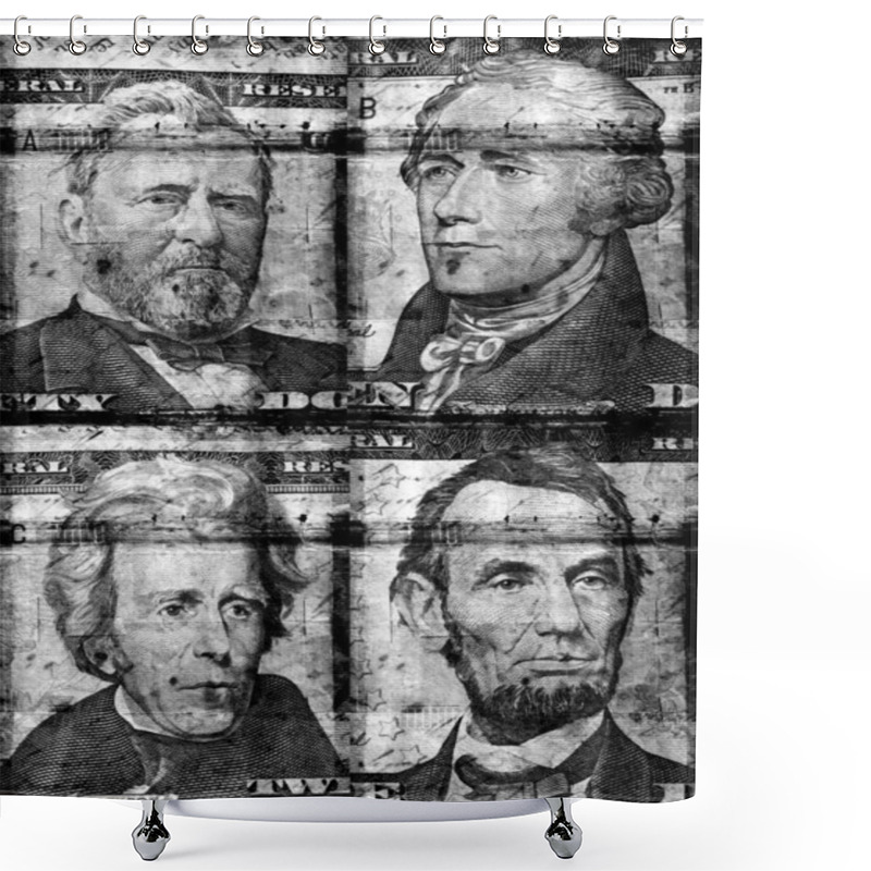 Personality  US Dollar Shower Curtains