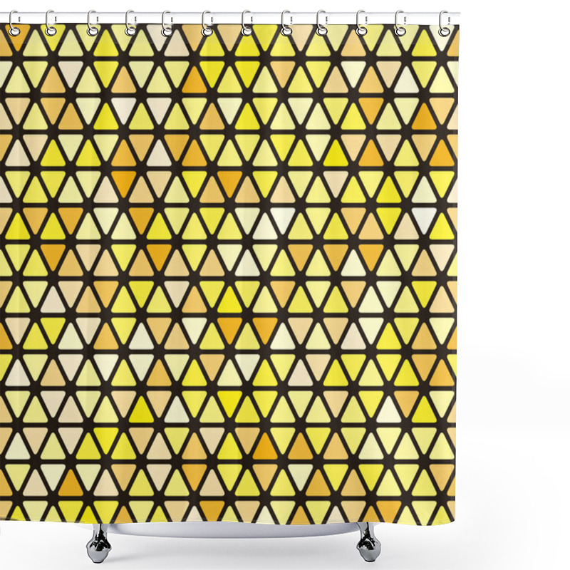 Personality  Abstract Bright Triangular Mosaic Shower Curtains