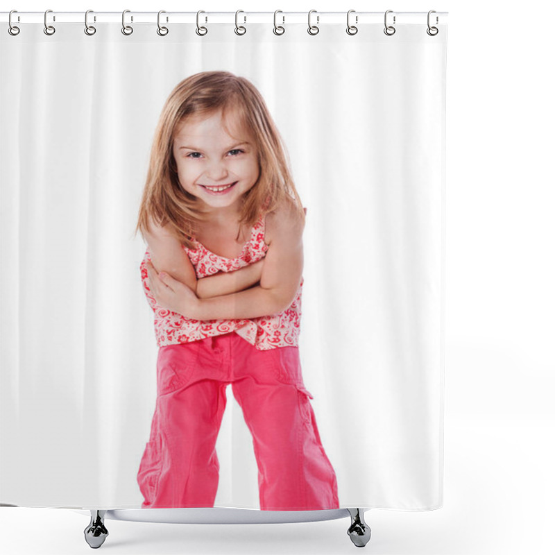 Personality  Little Girl Laugh Shower Curtains