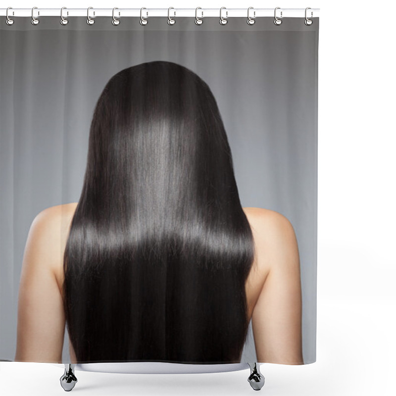 Personality  Long Straight Hair Shower Curtains