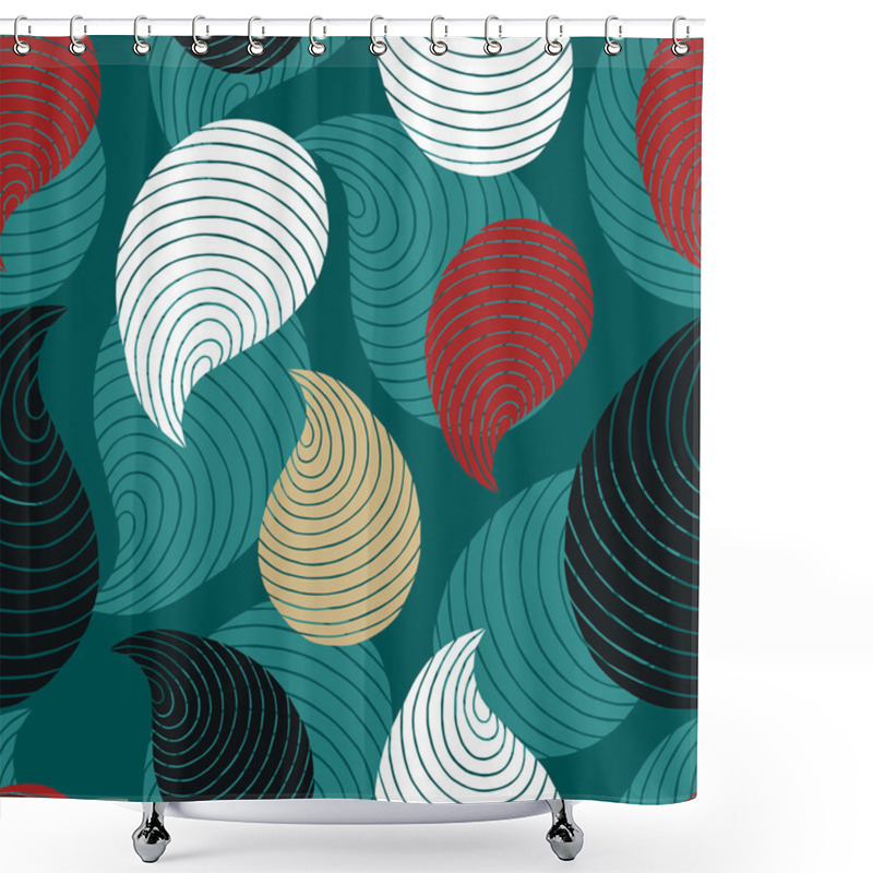 Personality  Retro Abstract Background. Beautiful Seamless Textile Pattern Shower Curtains