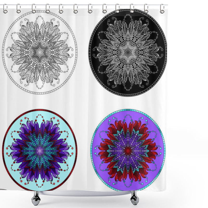 Personality  Mandala Vector, Mandala Art, Mandala Design, Mandala Pattern, Mandala Tattoo, Mandala Vector. Mandala Flower, Mandala Print, Isolated Mandala, Cute Mandala, Mandala Floral. Shower Curtains