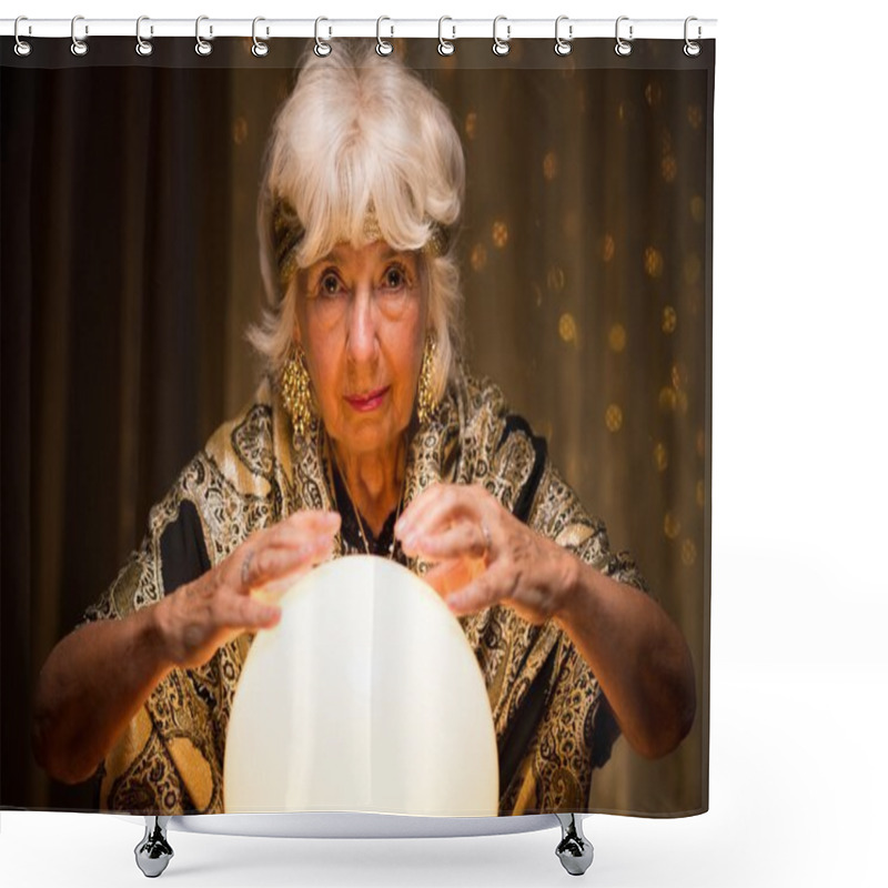 Personality  Mystique Woman With Magic Ball Shower Curtains