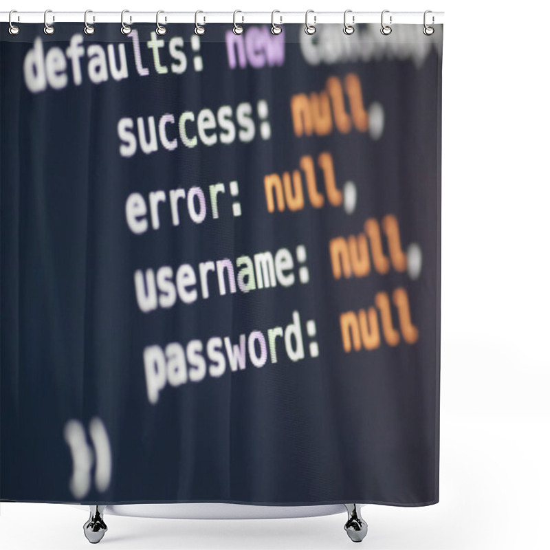 Personality  Username And Password Variables In Javascript Shower Curtains