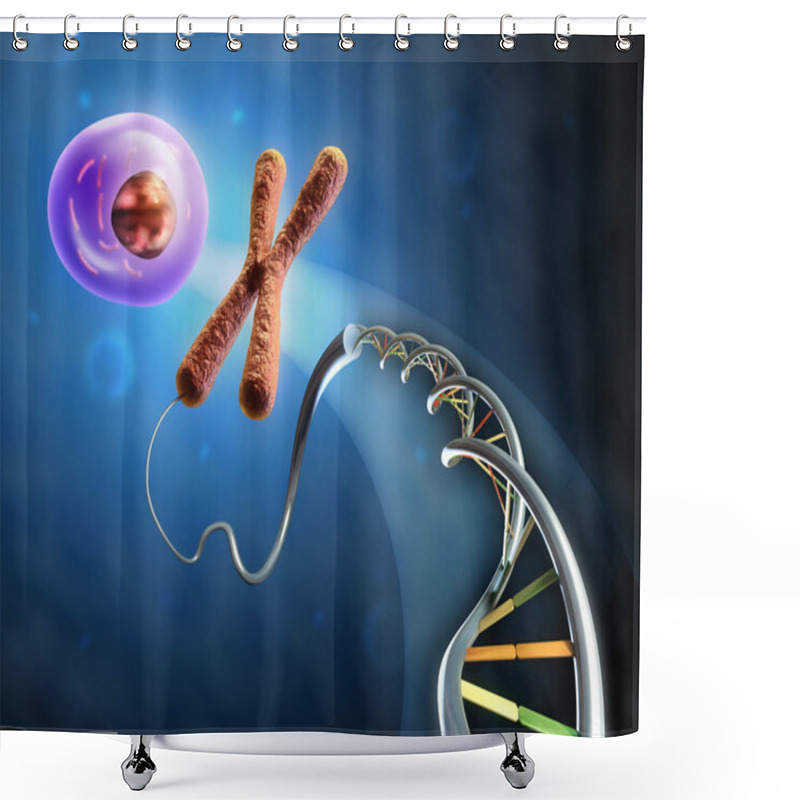 Personality  From Dna To Cell Shower Curtains